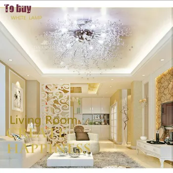 Modern White LED Ceiling Lights For Living Room luminarias para sala plafon led Crystal Ceiling Lamp Fixtures For Bedroom