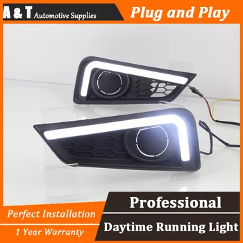 A&T car styling For Honda City LED DRL For City led fog lamps daytime running light High brightness guide LED DRL