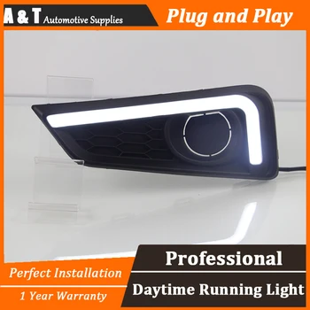 A&T car styling For Honda City LED DRL For City led fog lamps daytime running light High brightness guide LED DRL