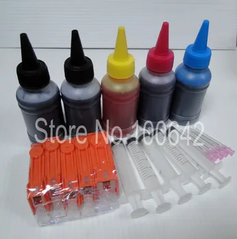 Refillable ink cartridge PGI-325 CLI-326 for Canon PIXMA PIXUS MG5230 MG5130 IP4830 MG8130 MG6130 with ARC chip + 500ml Dye ink