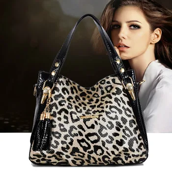 Women shoulder bags large capacity messenger bags PU leather handbags luxury leopard ladies bags female totes sac a main 2017