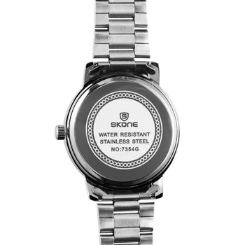 Brand Skone Women Dress Watches Stainless Steel Wristwatches Quartz Analog Clock Fashion Luxury Relogio Feminino Montre Femme