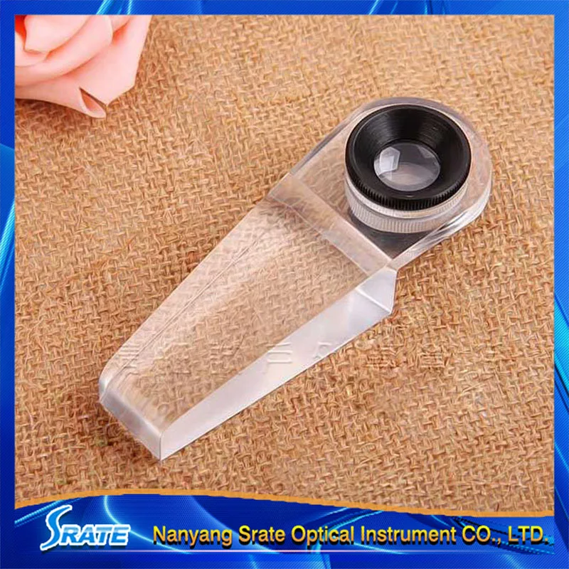 8X Acrylic Handle Magnifier Portable Magnifying Glass Loupe for Identification and Observation
