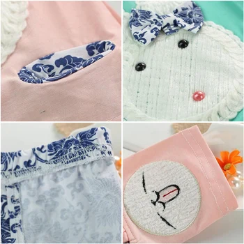 Brand New 2Pcs Baby Kids Girls Top+Short Pants Summer Suits Cute Rabbit Cartoon Children's Clothing Set