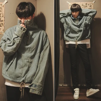 2017 men hip-hop brand clothing accessories sportswear jeans jacket sets leisure fashion nice coat m - 2 xl blue