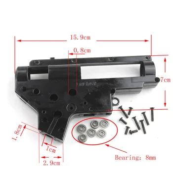 ENERGY Ver.2 Gearbox With 8mm or 9mm enhanced stainless steel Bearing for Airsoft M4 / MP5 AEG
