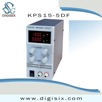 KPS1505DF 15V5A 110V-230V 0.1V/0.001A EU LED Digital Adjustable Switch DC Power Supply mA display
