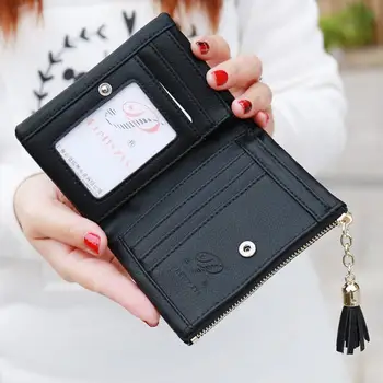 Top quality Square women coin purses holders wallet,leather female money designer tassel wallets famous brand women wallet 2016
