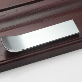 Length 115mm Hole Pitch 32mm rectangular shape black color zinc alloy furniture cabinet drawer hidden handle