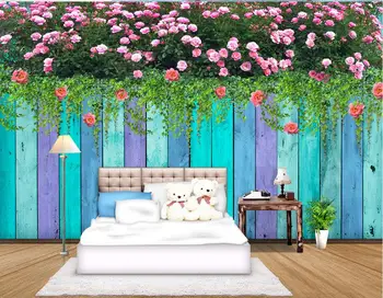 3d nature wallpapers window mural wallpaper 3D color wood flower backdrop mural Home Decoration