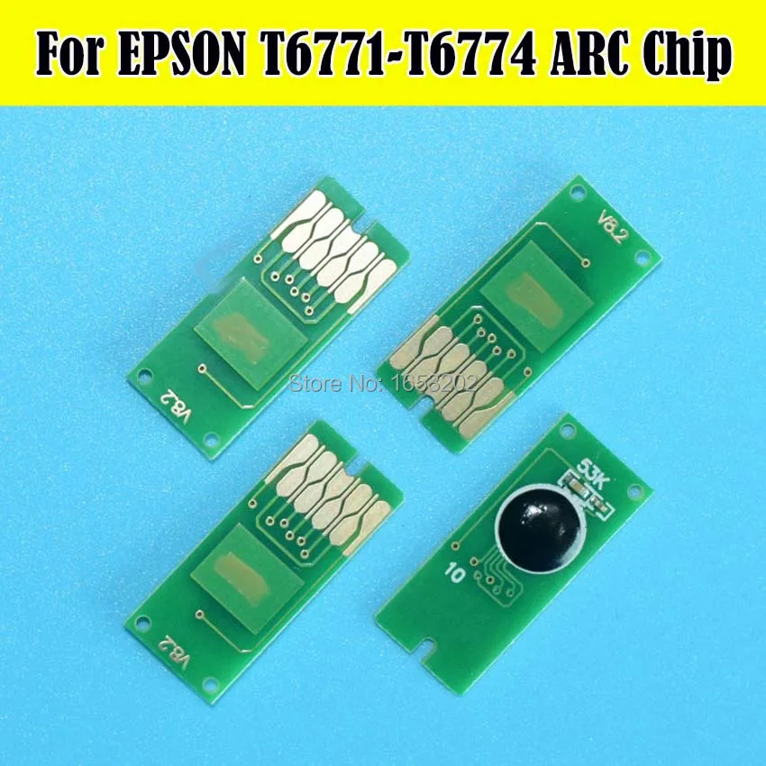 2 Set T677 With 4PC T6710 Chips For Epson WorkForce Pro WP-4530/4540/4092/4511/4521/4531/4025/4015/4515 Printer Maintenance