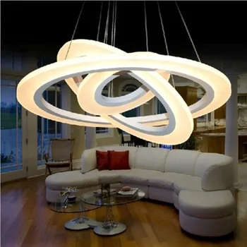 Ring shaped Chandelier Lamp LED modern living room bedroom lamp lighting lamp pendant lamp light white warm restaurant lamparas