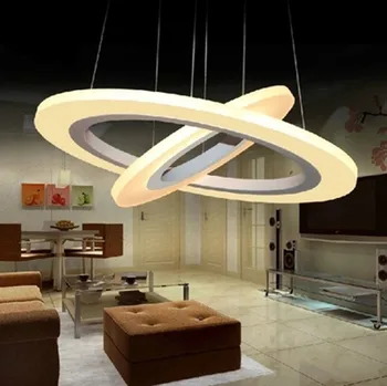Ring shaped Chandelier Lamp LED modern living room bedroom lamp lighting lamp pendant lamp light white warm restaurant lamparas