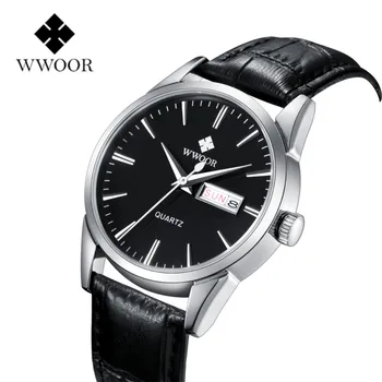 WWOOR 2017 Brand Business Watch Slim Top Luxury men's clock ultra thin watches for men Relogio Masculino Wristwatch Montre Homme