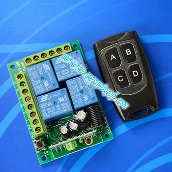 NEW DC12V 4CH digital remote control switch/315MHZ/433MHZ transmitter and receiver system automatic light switch