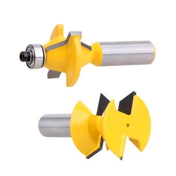 2pcs 1/2 Shank Router Bits Set 120 Degree Woodworking Groove Chisel Cutter Tool Milling Cutter MFBS