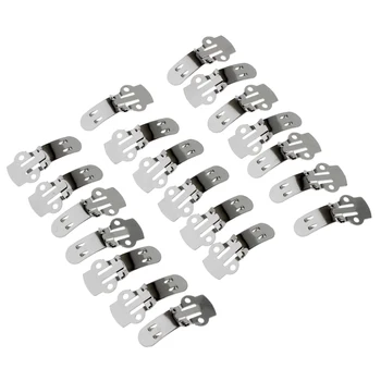 FGGS-20pcs Blank Stainless Steel Shoe Clips Clip DIY Craft Buckles