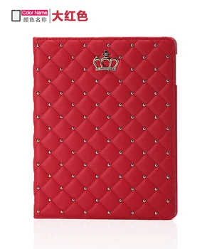 Protective Case for iPad Air 1 New Crown PU Leather 2 Folio with Built-in Magnet Features Auto Wakeup/Sleep Function All-New