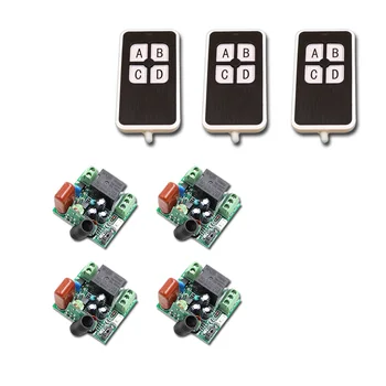 AC220V 1CH 10A RF Wireless Remote Control Switch Mini 1CH 10A Relay Receiver Switch For Light Lamp LED