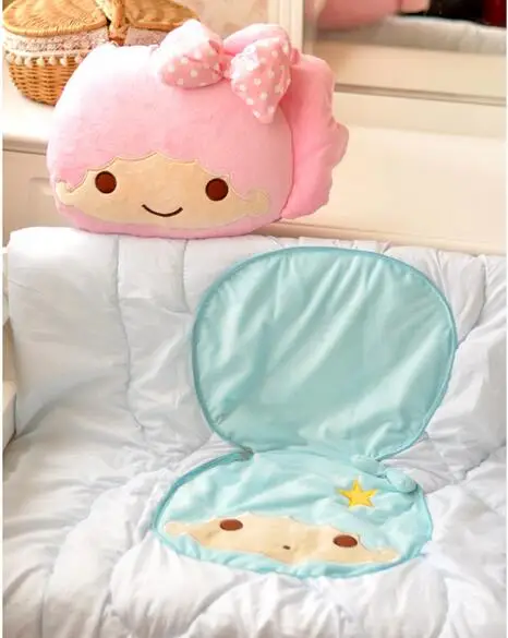 Candice guo plush toy Little Twin Stars boy girl air condition blanket cartoon cushion pillow warm soft lover birthday gift 1pc