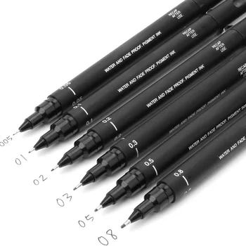 Fineliner Pigma Micron Drawing Pen 005 01 02 03 04 05 08 Brush Waterproof Manga anime comic Pen NOT staedtler durable 308