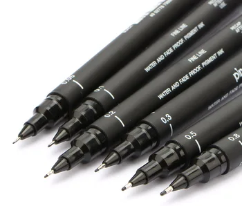 Fineliner Pigma Micron Drawing Pen 005 01 02 03 04 05 08 Brush Waterproof Manga anime comic Pen NOT staedtler durable 308