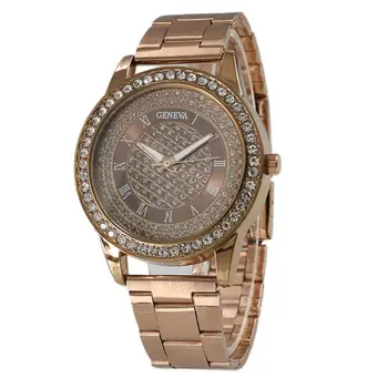 2017 top brand luxury dress watches women Stainless Steel Quartz Hour Wrist Analog Watch famous diamond silver rose gold Gift