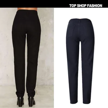 Spring Women Black Embroidered Jeans 3D Rose High Waist Boyfriend Denim Jeans Plus Size Vintage Female 2017 Denim Pencil Pants