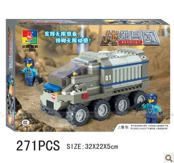 WOMA J5619 Armoured Tank Plastic Building Block Sets 271pcs Educational DIY Bricks Toys for children