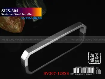 4 pieces/lot) 128mm VIBORG SUS304 Stainless Steel Drawer Handles& Cabinet Handles &Drawer Pulls & Cabinet Pulls, SV207-SS-128