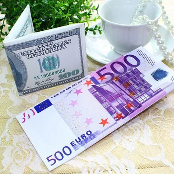 Fashion Women Men Wallets Long Clutch Lady Purse Moneybag Cards ID Holder Dollar Euro Pattern Students Girls Wallet Burse Bags