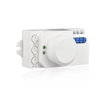 ETOUCH 220V/AC-240V/AC Time LUX adjustable 360 degree Microwave Motion Sensor Switch for LED lights bulb lamps (ET029B 10pcs)