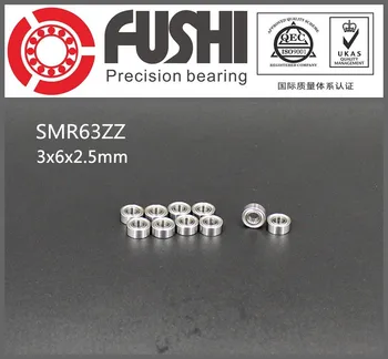 SMR63ZZ ABEC-1 (10PCS) 3X6X2.5mm Stainless Steel Miniature Ball Bearings SMR63ZZ