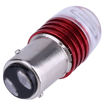 2pcs/lot 1157 BAY15D P21/5W Auto LED 3W COB Concave Lens Explosion Strobe Flashing Red Car Brake/Turn Signal Parking Lamp Bulb