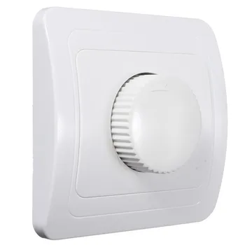 NEW AC Rotary Dimmer Switch Light Intensity Brightness Control Socket Panel 4A Max AC 110V / 220V White