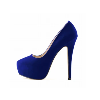 NEW WOMENS HIGH HEELS PARTY COURT SHOES Flock CONCEALED PUMPS PLATFORM POINTED TOE SHOES US SIZE US4-11 817-1VE