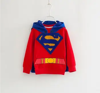 Fashion autumn boys superman sets baby boys cartoon tops +pants suit sets children's clothing sets kids cotton casual sets