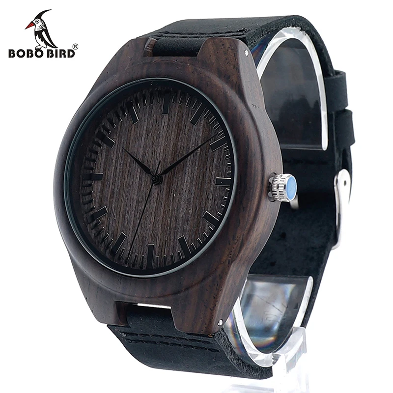 BOBOBIRD Limited Edition Bamboo Wooden Watches Men's Luxury Brand Designer Watch Leather Band Quartz Watches for Men In Gift Box