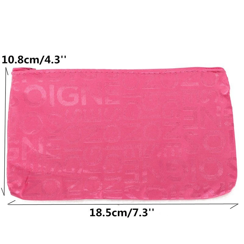 NICE Women Portable Cosmetic Bag Fashion Beauty Zipper Travel Make Up Bag Letter Makeup Case Pouch Toiletry Organizer Holder