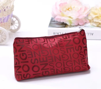 NICE Women Portable Cosmetic Bag Fashion Beauty Zipper Travel Make Up Bag Letter Makeup Case Pouch Toiletry Organizer Holder