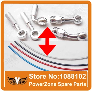 Motorcycle ATV Buggy Dirt Pit Bike Hydraulic Brake Clutch Hose Cable Pipes stainless Steel Banjo