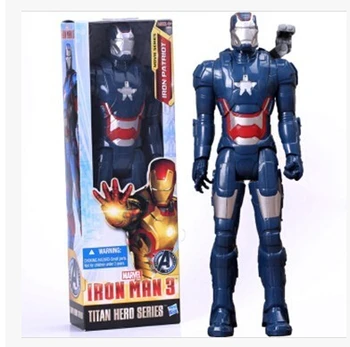 30cm Marvel Super Heros The Avengers Thor Iron Man Spider Man Captain American Wolverine PVC Toy Action Figure Model With Box