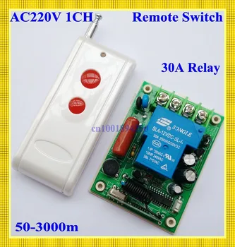RF 220V 30A 3000WWireless Remote Control Switch System315/433 light/Lamp LED water pump electrical machine ON OF Latched