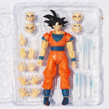 Anime Dragon Ball Z SHFiguarts Son Gokou Action Figure Goku PVC Model Dolls Toys Face Changeable Great Gifts 15cm Approx Retail