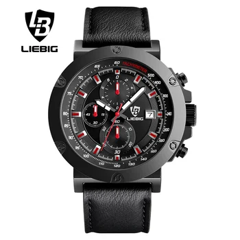 2017 New Fashion Top Brand Luxury 50M Waterproof LIEBIG Sports Quartz Wristwatches Watch Waterproof Relogio Masculino Clock