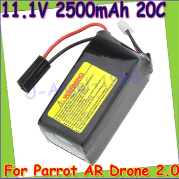 1pcs Upgrade Lipo Battery 11.1V 2500mah 20C for Parrot AR.Drone 2.0 Quadcopter Wholesale Drop