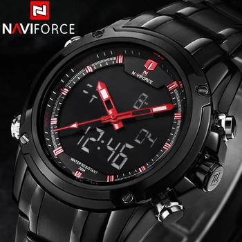 NAVIFORCE Sport Clock Men's Quartz Wrist Watch Military Watch For Men Full Steel Men Watch Relogio masculino Reloj Hombre 2016