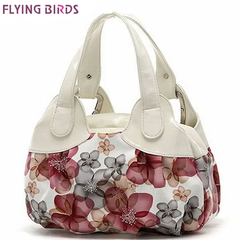 FLYING BIRDS! women leather handbags Popular flower pattern Women handbags shoulder bag ladies women's bags bolsas tote SH462