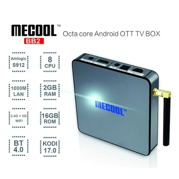 MECOOL BB2 Android TV Box Amlogic S912 64 bit Octa Core 4K x 2K 2G/16G 2.4G/5G WiFi Bluetooth+ Remote Control Set-top Boxes
