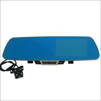 For bmw M5 e60 e39 f10 m50 m54 Car DVR Blue Screen Rearview Mirror Video Recorder Car Dual Camera 5 INCH Car Black Box FHD 1080P